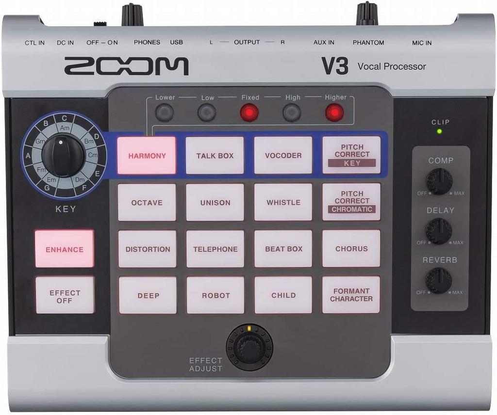 Zoom V3 Voice Changer, Voice Effects, Game Commentary, Live Streaming, Audio Interface, Vocal Processor [3-Year Extended Warranty]