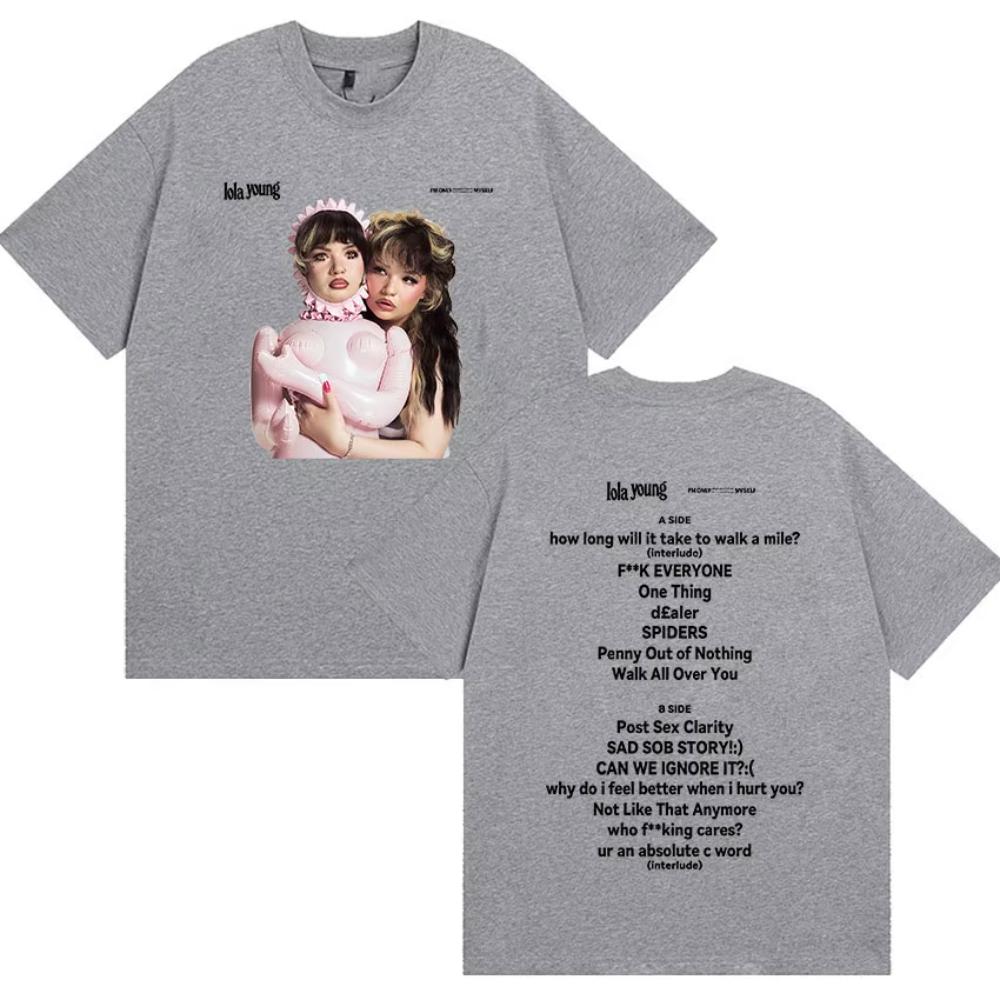 Singer Lola Young Tour 2025 Fans Gift Graphic T Shirt Men's Women Vintage Aesthetic T-shirt Fashion High Quality Cotton T Shirt