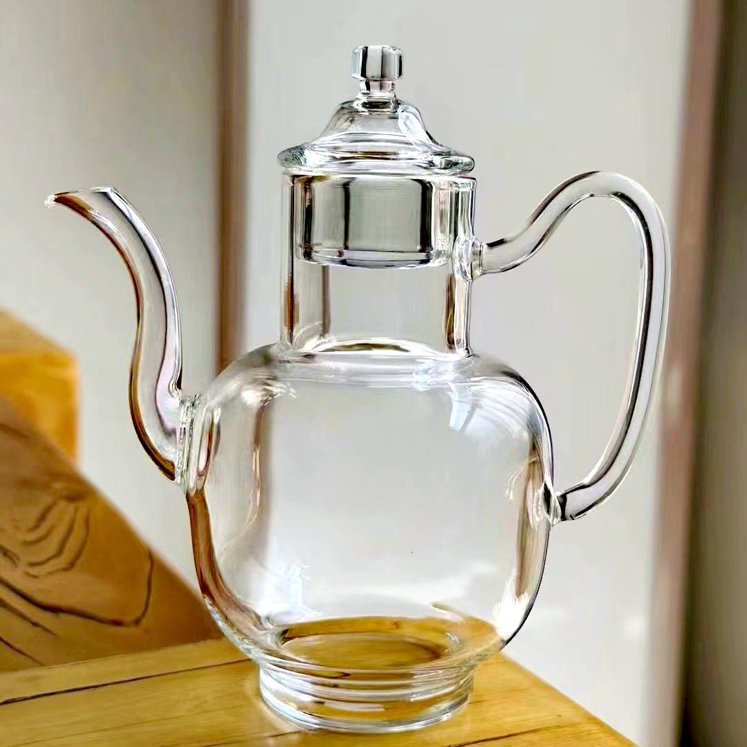 

250ml Imitation Song Heat-resistant Glass Teapot With Handle Tea Ceremony Brewing Green Tea Pot Kung Fu Tea Set Teaware