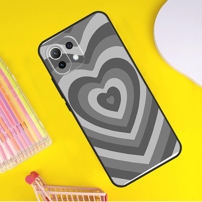 Latte Pink Brown Heart Aesthetic Cover For Xiaomi 13 14 Ultra 11T 12T 13T 14T Pro POCO X7 Pro X3 X5 F3 F5 F6 M6 X6 Pro Case