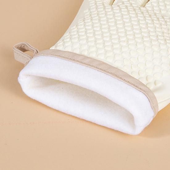 1 Pair Silicone Oven Gloves Anti-scalding Heat Resistant Up to 450 degrees Fahrenheit Five Finger Oven Mitts Cooking Accessories