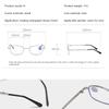 Latest Metal Material Frame Folding Reading Glasses Men And Women Anti Blue Light Gold And Silver Full Frame PC Lens With Leather Case