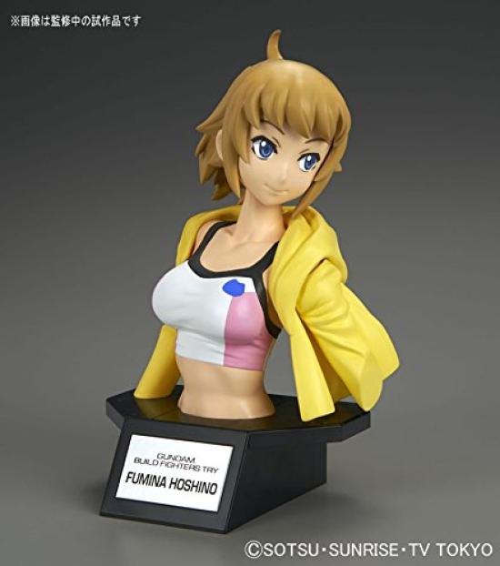 Poprsí Gundam Build Fighters Try Fumina Hoshino Plastikový model Figure-rise Barevně odlišený