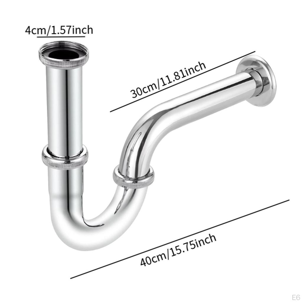 Regulowana rura odpływowa do syfonu zlewozmywaka ze stali nierdzewnej