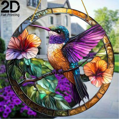 2D Flat Acrylic Is A Charming Hummingbird Decoration That Does Not Require Batteries/electricity. It Is A Unique Indoor/outdoor Decoration, Versatil