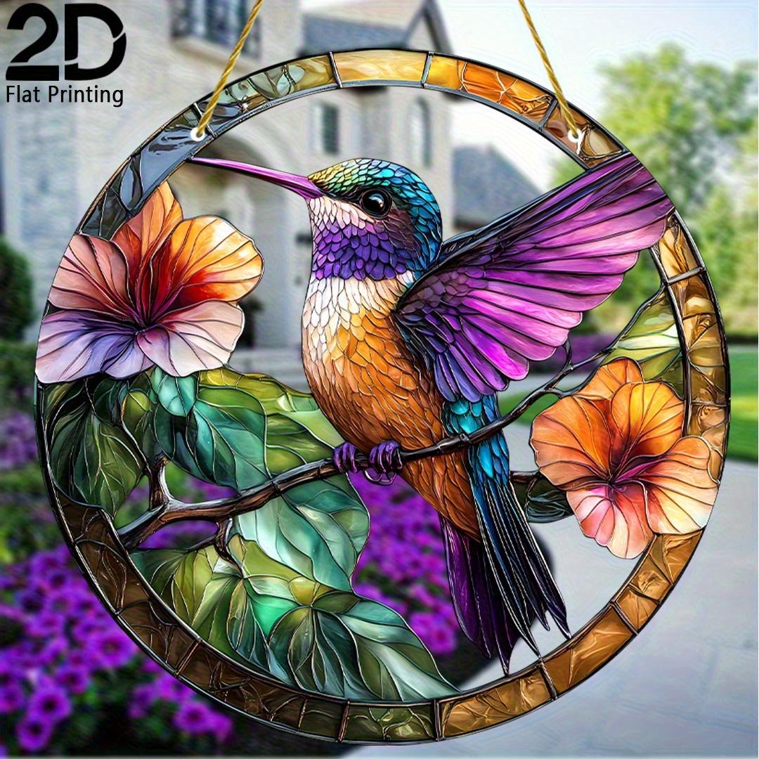2D Flat Acrylic Is A Charming Hummingbird Decoration That Does Not Require Batteries/electricity. It Is A Unique Indoor/outdoor Decoration, Versatil 20*20CM