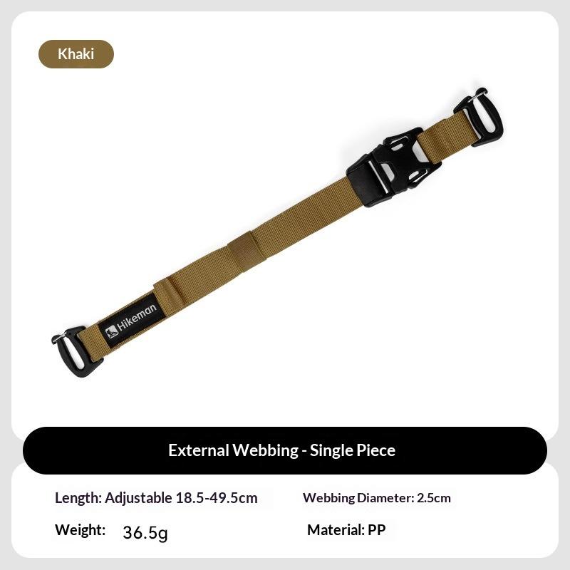 1Pcs Outdoor Hiking Travel Backpacking Straps Adjustable 18.5-49.5Cm Luggage Straps Wear-Resistant Buckle Fixed Packing Straps