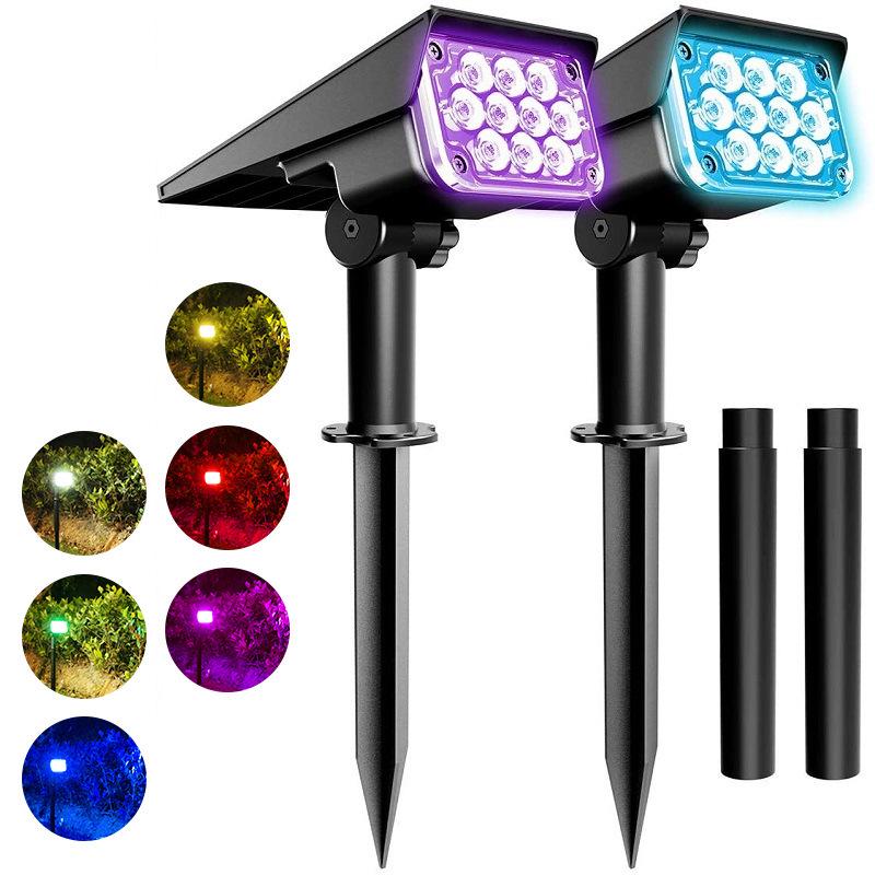 Waterproof Outdoor Solar Spotlight for Garden & Yard 20 LED Spotlight Cool White 6000K