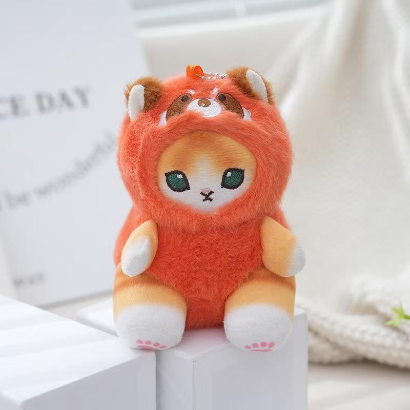 2026 Kawaii Mofu Sand Keychain – Cute Cartoon Shark & Cat Plush Pendant for Backpack, Bag Charm & Birthday Gift