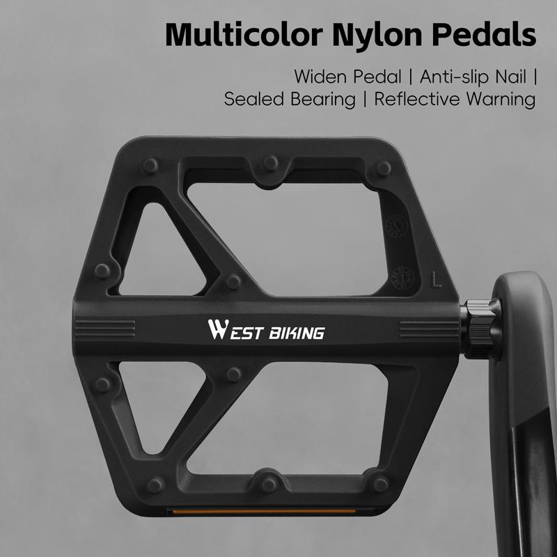 Bicycle Pedal Ultralight Nylon Bike Flat Pedal Widen Flatform Road Mountain Bike Pedals Non-slip MTB Pedals Mtb Accessories