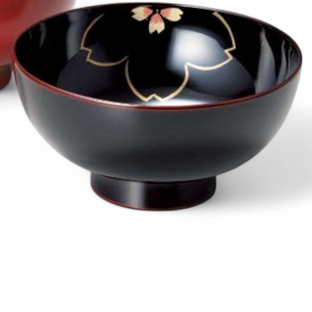 Set of 2 Lacquerware Dishwasher Made in Japan J-kitchens Bowls, Hand-Painted, Safe, PID-529210,