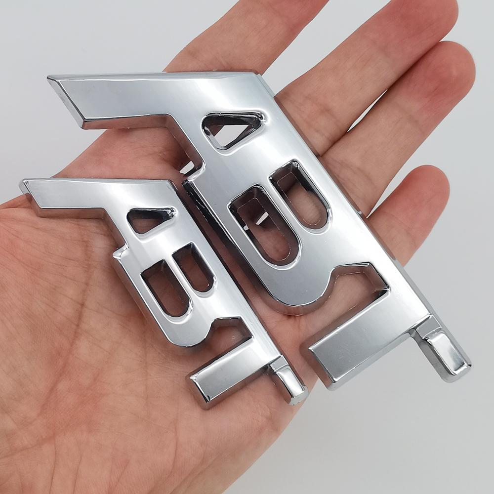 3D Metal Logo ABT Grill Emblem Badge Rear Trunk Badge Decal Sticker For Audi A3 A5 A6 Q5 Q7 Q8 S4 S5 S6 RS3 RS6 Car Accessories
