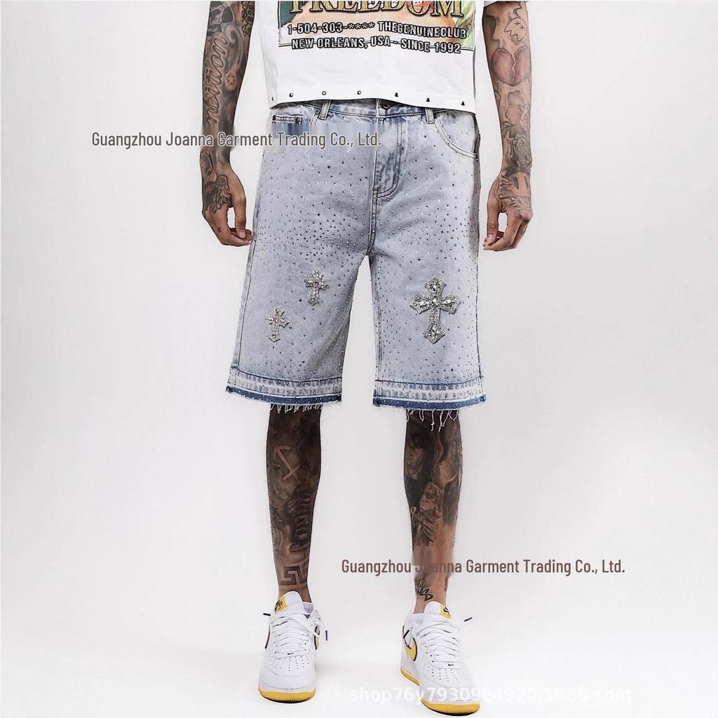 Jeans Uomo 2026 Retro Cross Strass