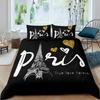 Eiffel Tower Comfortable Duvet Quilt Cover Pillowcase Bedding Set Children Bedroom Decoration Home Textile