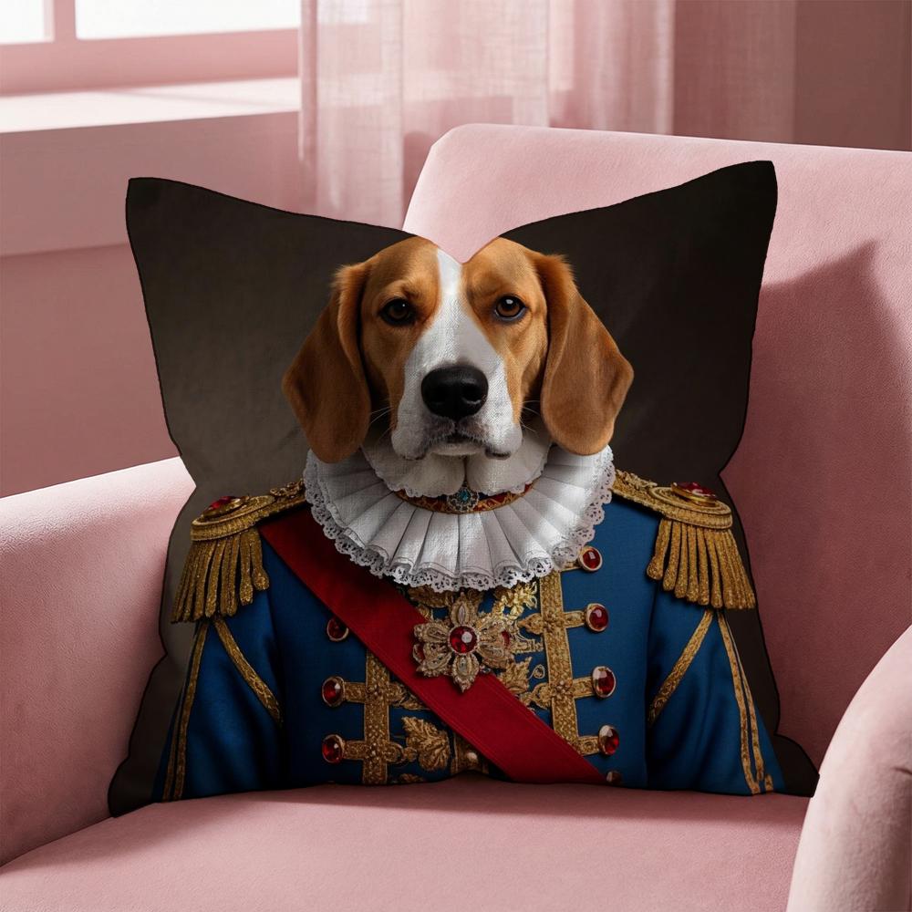 Beagle Dog Cushion Cover Multi-Scene Pillow Cover for Home & Car - Reversible, Soft & Durable for Daily Use