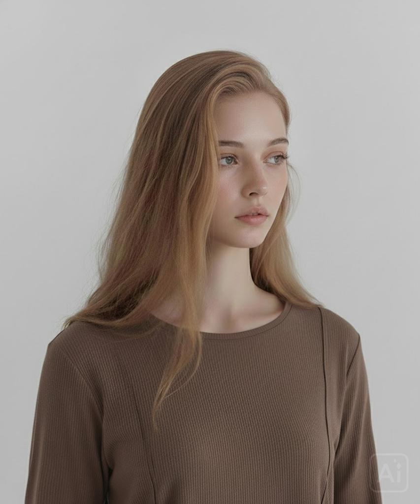 DIAMOND LAYLA Modal Second Layer Longsleeve T101 Brown