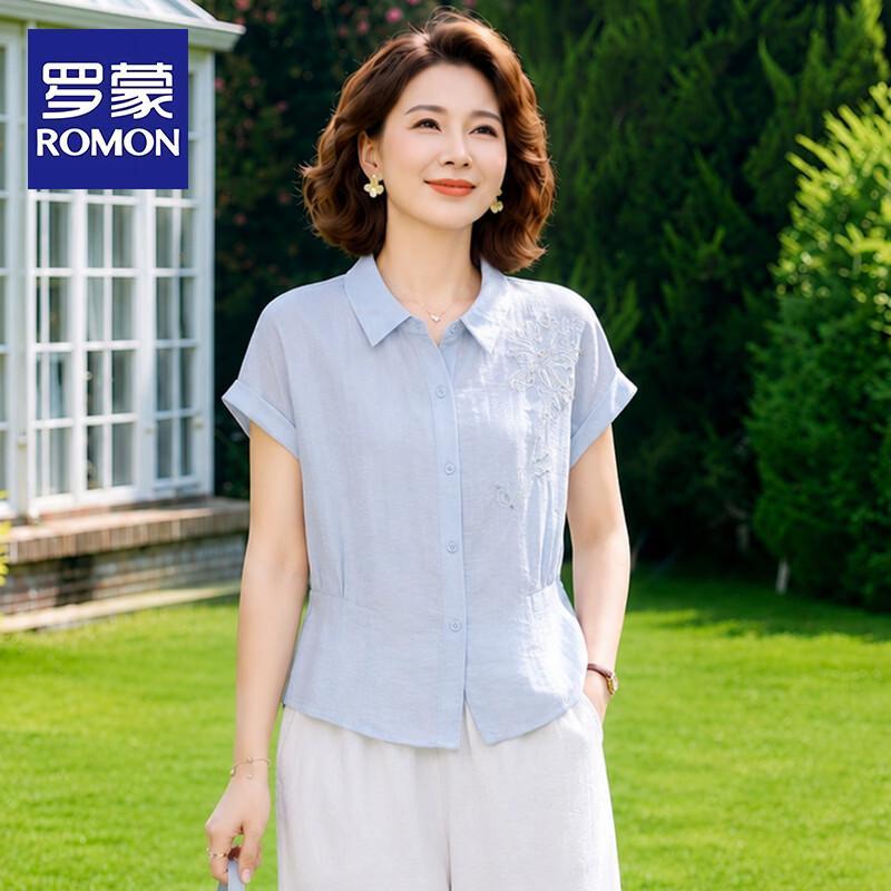 ROMON Women s Summer Short Sleeve Elegant Outfit 2XL