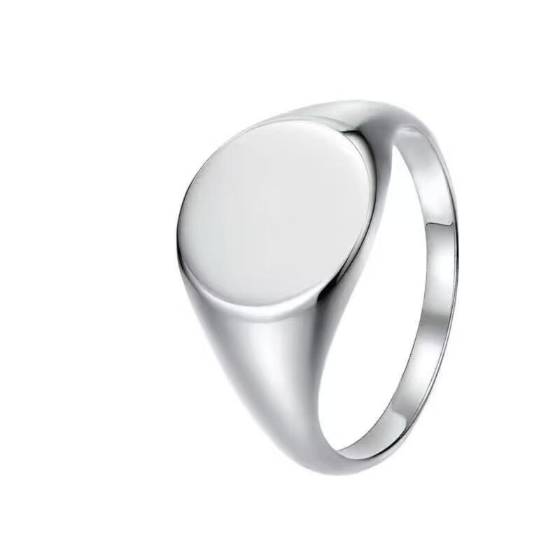 

A new InS-style simple and fashionable round smooth electroplated 18K eco-friendly alloy ring 11