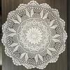 60cm Vintage Handgemaakte Haakwerk Kant Tafelkleed Katoenen Bankhoes En Onderzetters Set Shabby Chic