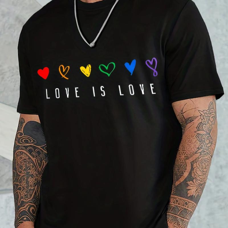 Proud and Trustworthy Rainbow Print Cotton Trendy Men T-shirt Summer Daily Outdoor Sports Party Casual Street Short-sleeve