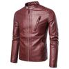 Men's Casual Leather Jacket Korean-Style Trendy Slim Fit Handsome Young Man Spring and Autumn Motorcycle Clothing Jacket