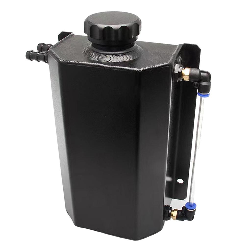 Aluminum Heat Sink Coolant Overflow Tank 2L Expansion Reservoir for Car Engine Sludge Collection and Cleaning