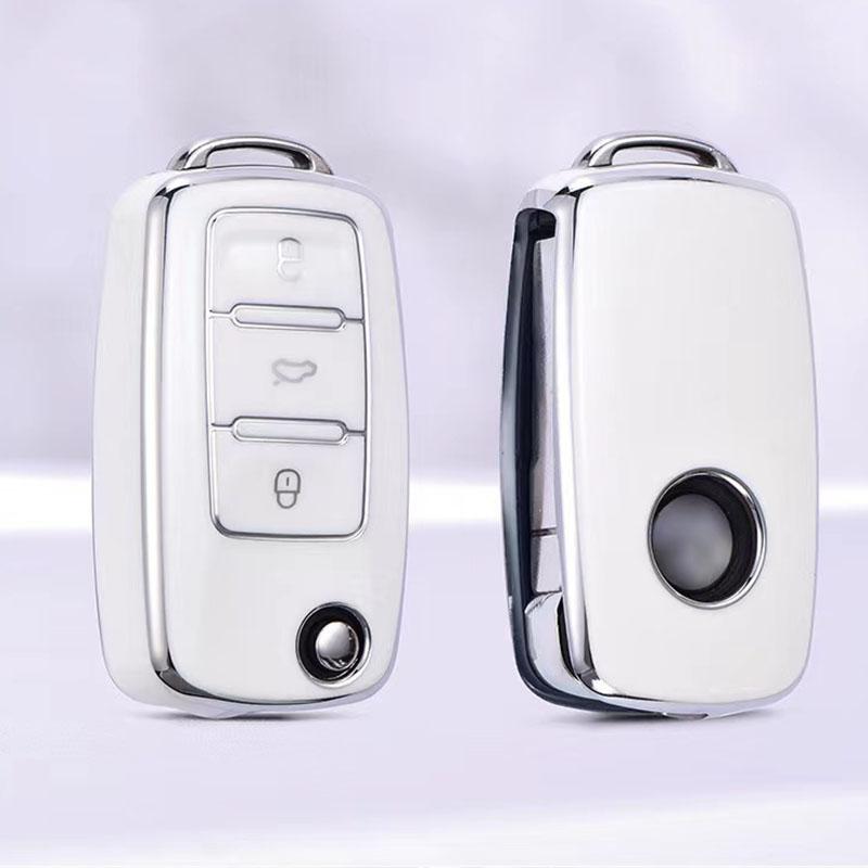 Tpu Car Key Case Cover For Vw Volkswagen Polo Tiguan Passat Golf Jetta Lavida Caddy Skoda Kodiaq Octavia Seat Leon Altea