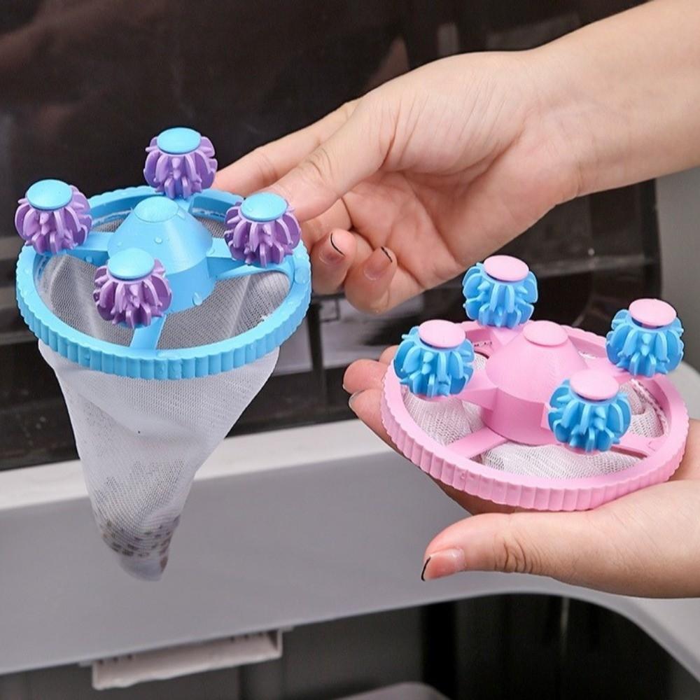 3pcs with Net Bag Pet Hair Remover 4 Rollers Lint Catcher New Laundry Ball  Remover Pet Hair