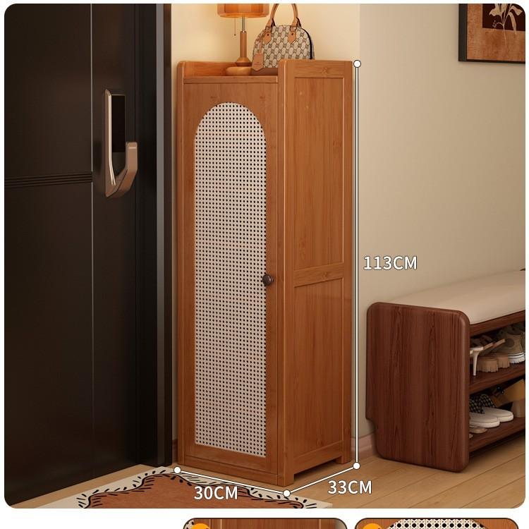 Narrow Shoe Rack, Dust-proof Shoe Cabinet for Rental Homes, Multi-layer Indoor Storage Cabinet, Wall-mounted Design