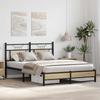 Bed Frame without Mattress Sonoma Oak Finish 140 x 190 cm Engineered Wood