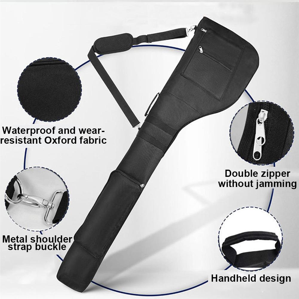 Golf Sunday Bag Foldable Golf Carry Bag Waterproof Golf Club Travel Bag Golf Travel Case for 8-10 Golf Clubs