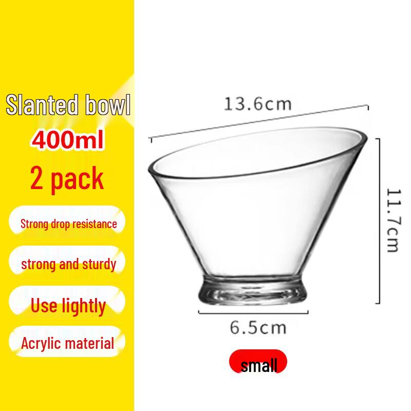 Zhongran Acrylic Transparent Fruit Salad Bowl