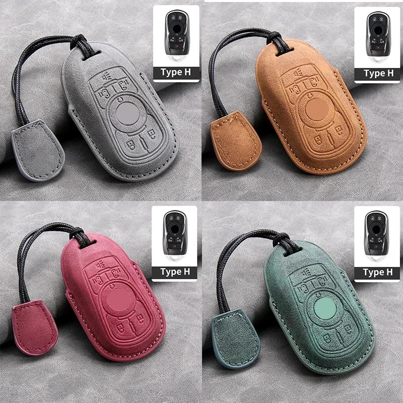 Leather Car Key Case Cover Holder Keychain Shell for Buick Verano Envision Avenir Lacrosse Regal Encore Excelle Enclave Anthem