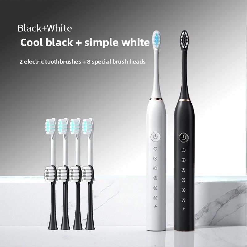 Electric Toothbrush, Rechargeable Model, Universal Soft Bristle Brush for Adults and Children, Portable Travel Set for Home Use, Toothbrush.