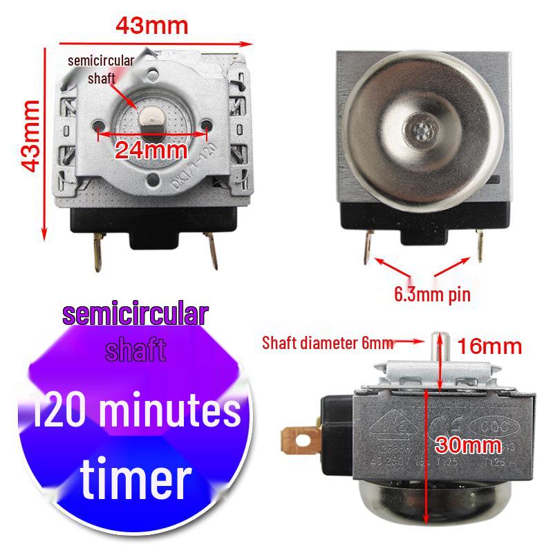 Timer per pentola a pressione elettrica e friggitrice ad aria con campanello, 60/90/120 Min, Interruttore temporizzatore a semicerchio/asse a croce