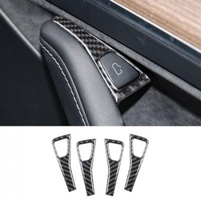 For Tesla Model 3/Y Carbon Fiber Interior Window Lift Switch Button Cover Trim