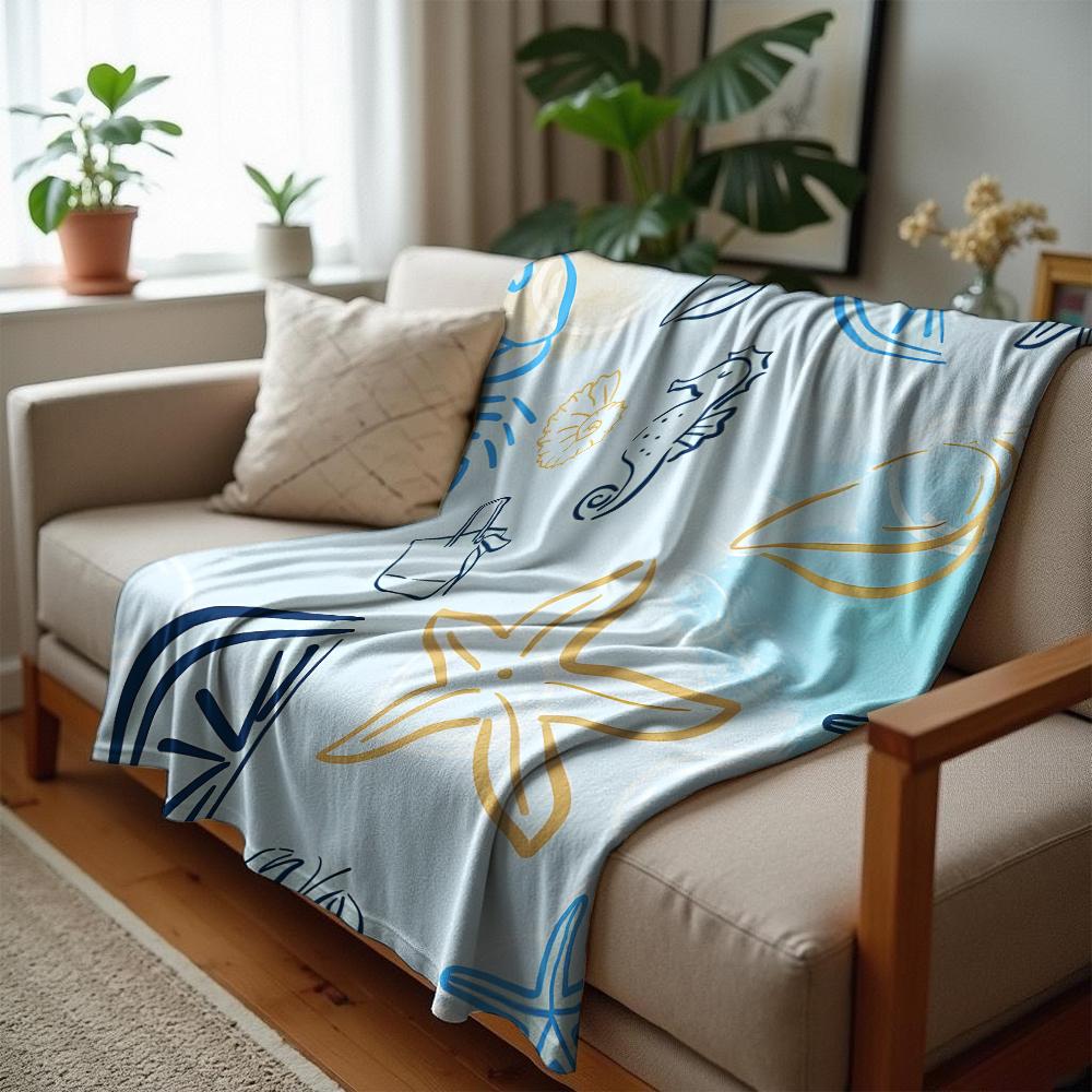Doodle Strawberry Cartoon Anime Print Flannel Blanket Soft Warm Throw for Kids Bedroom Sofa Christmas Office Car
