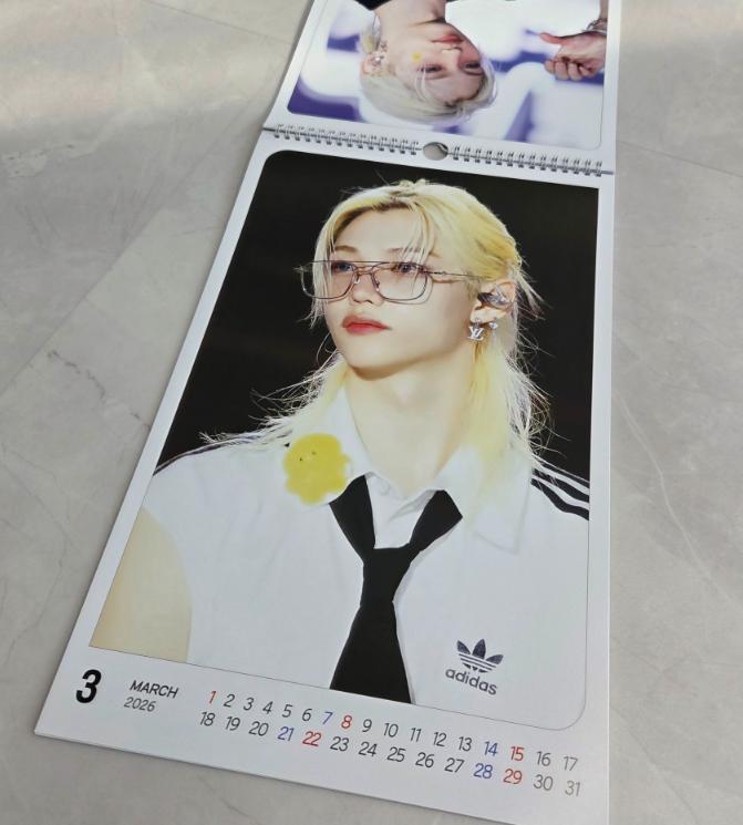 FELIX 2026 Wandkalender – K-POP Fanartikelen (Willekeurige afbeeldingen, sticker inbegrepen)