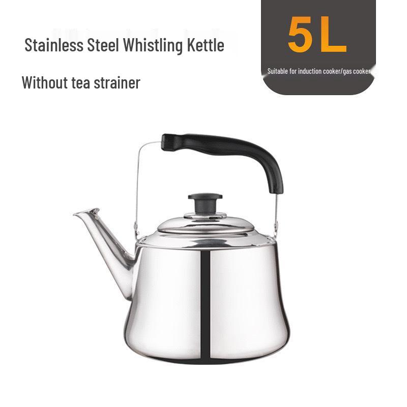 Stainless Steel Whistling Kettle for Induction & Gas Stoves - Large Capacity