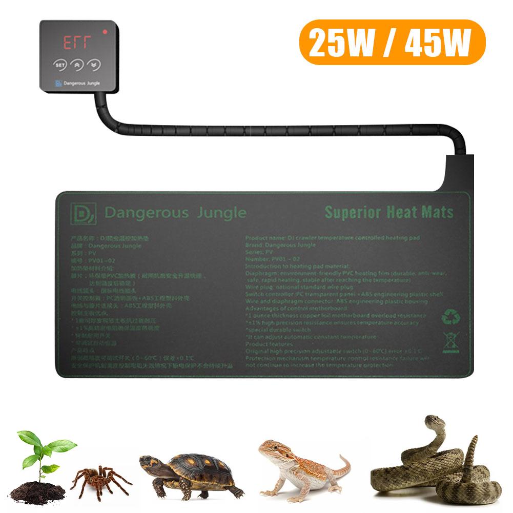 Reptile Heat Pad Under Tank Terrarium Warmer Mat Heater for Small Animals Waterproof Seedling