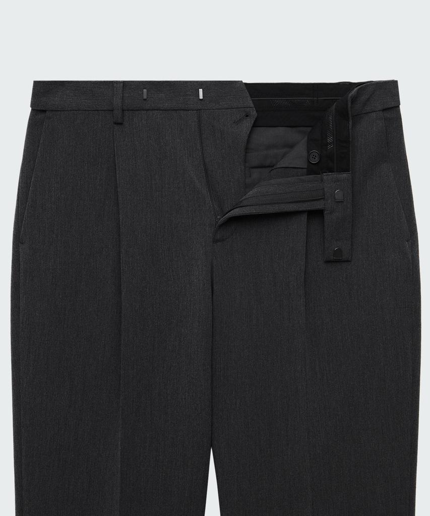 Musinsa Standard Wide Hidden Banding Slacks [Charcoal Gray]