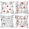 Cute Cat And Heart Patterned Decorative Throw Pillows Polyester pillowcase, sofa decorative cushion cov Headboard Pillow