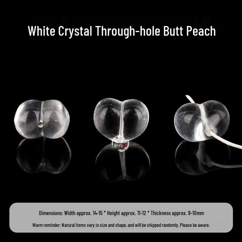 White Crystal Heart Beaded Bracelet - Handmade, Simple Weaved DIY Accessory