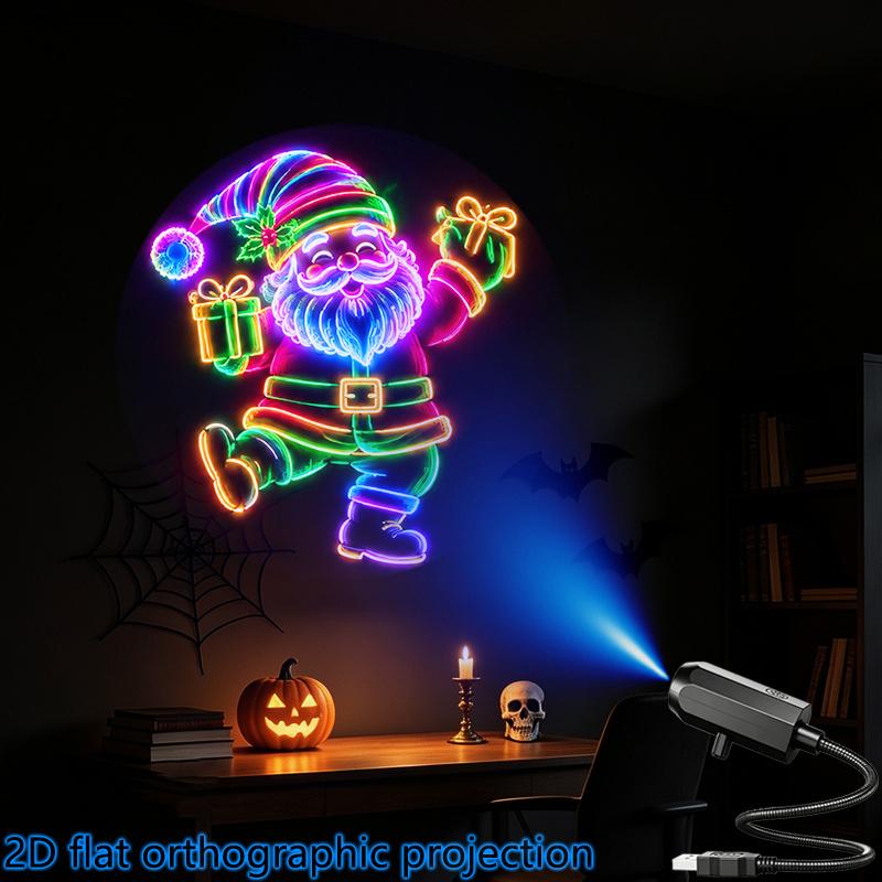 Weihnachts-Projektorlicht Modi Schaltbare Muster USB-Projektor Atmosphärenlicht Feierparty Decke Weihnachten Deko