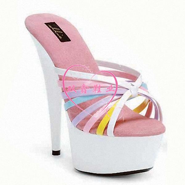 

Женские танцевальные сандалии-шлепанцы, туфли на высоком каблуке на тонком каблуке 15 см, обувь для выступлений, сценическая обувь, универсальные повседневные сандалии YKC 46 разноцветный