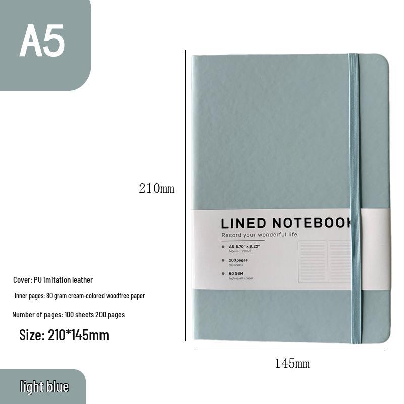 A5 PU-Leder Büro-Notizbuch mit Band und individuellem Logo