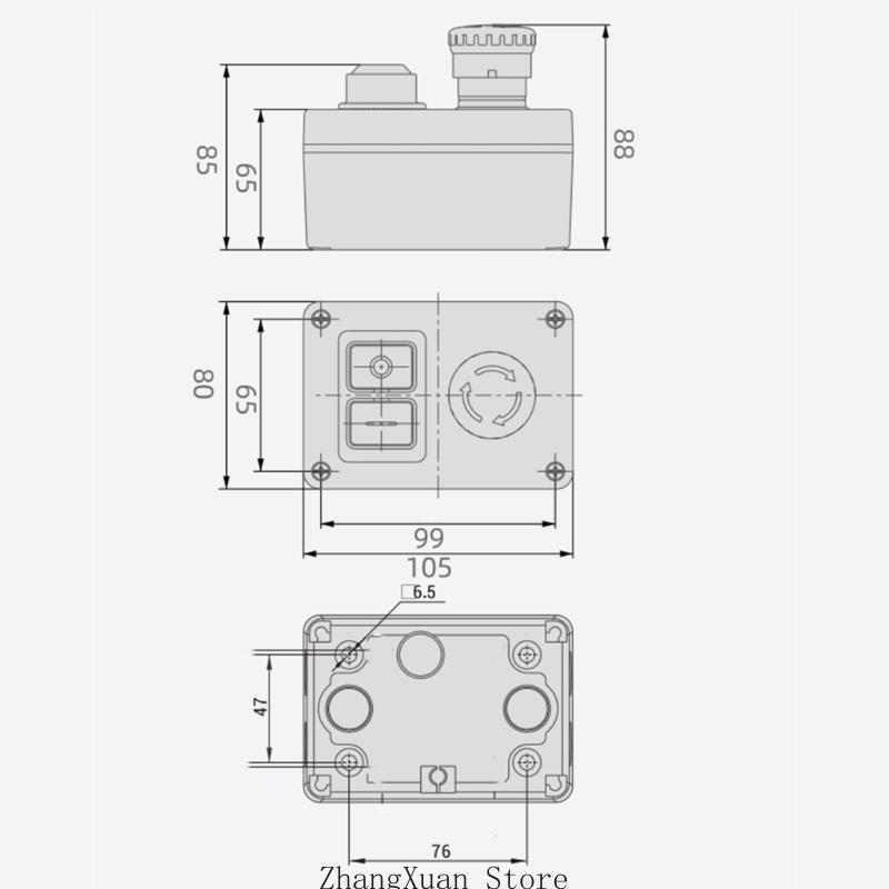

Electromagnetic Safety Push Button Switches 250V 16A ABS Stop for Power Tool 3XUF CN