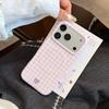 Plaid niche style suitable for iPhone 17 Pro Max, Apple 16 phone case, magnetic ins-style 15, simple 13, Korean film style