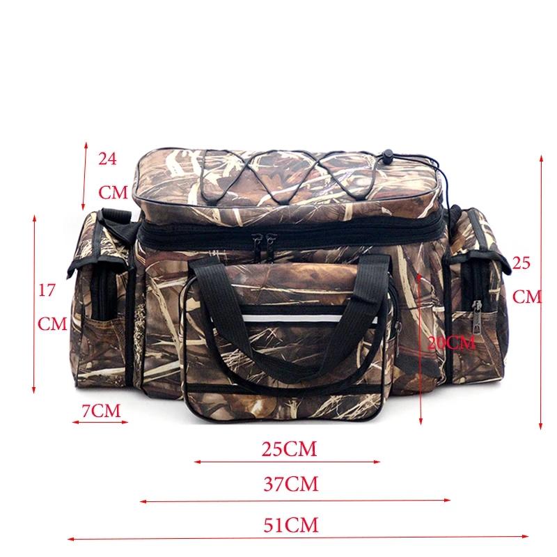 Waterproof Fishing Bag Nylon Large Capacity Multi-Purpose Fishing Tackle Bag Two-Layer Outdoor Shoulder Bags