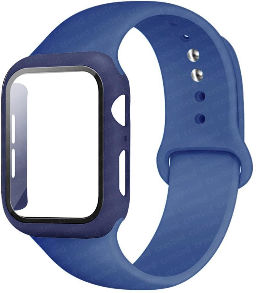 For Apple Watch Bands 46mm 44mm 41mm 40mm 45mm 42mm Silicone Correas Bracelet Iwatch Series 10 9 8 7 6 SE 3 11 Glass+Case+Strap